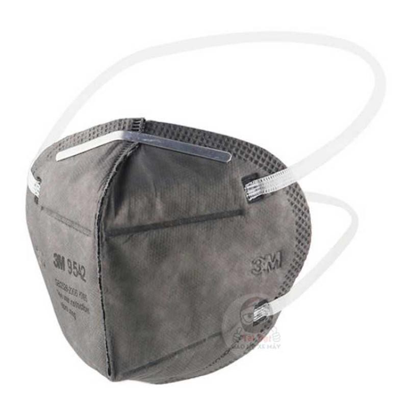 Khẩu trang than hoạt tính 3M 9542 dây qua gáy lọc hơi hữu cơ mùi kháng khuẩn Khẩu trang 3M chính hãng - THINKSAFE