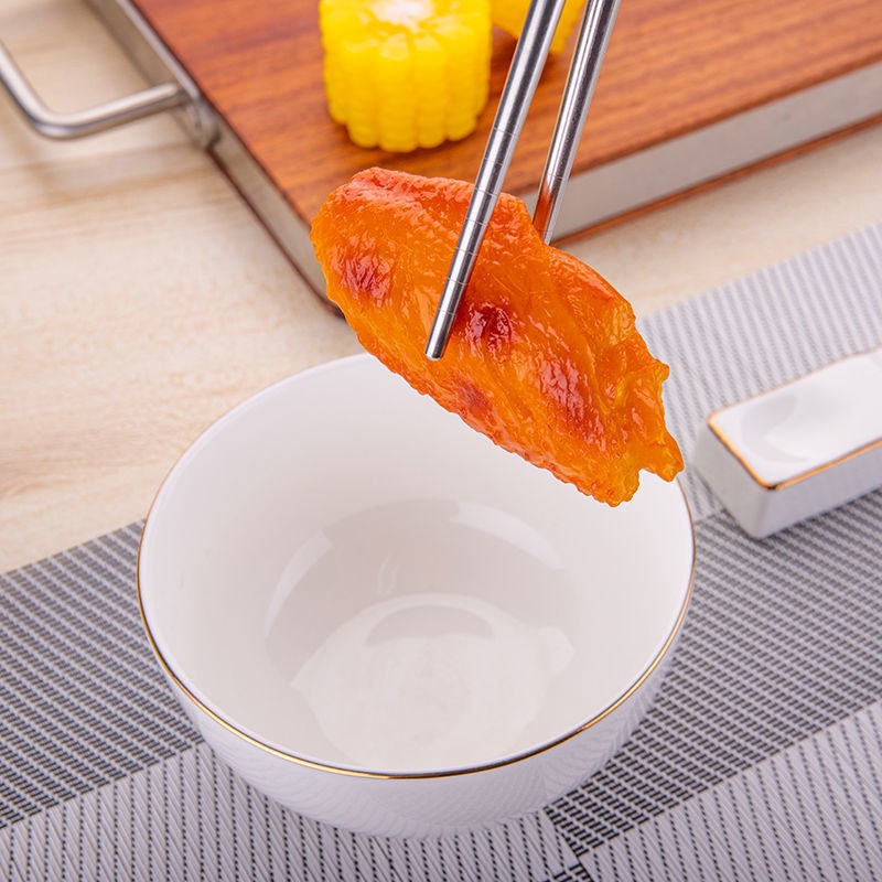 Bộ 5 đôi đũa xoắn ốc bằng thép không gỉ chống trượt tiện lợi dành cho người lớn dùng trong nhà bếp