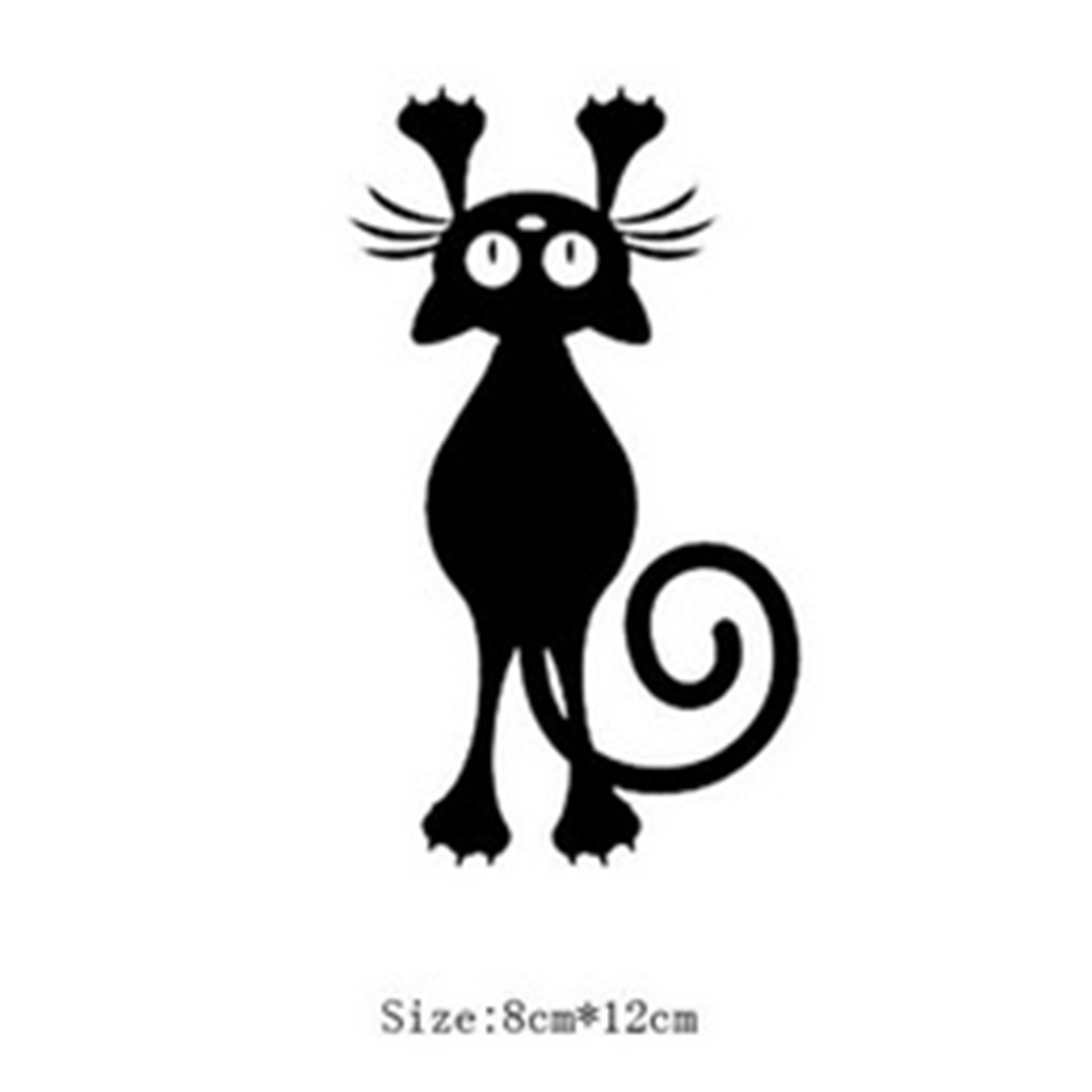 Sticker trang trí tường hình mèo đen ngộ nghĩnh dễ thương