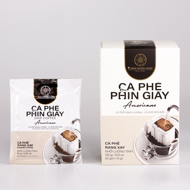 Cà phê phin giấy Americano - Trung Nguyên Legend - Hộp 10 gói x 10gr