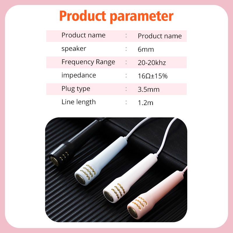 Mi cờ rô FONKEN hát karaoke mini có dây giắc cắm 3.5mm thích hợp cho điện thoại máy tính