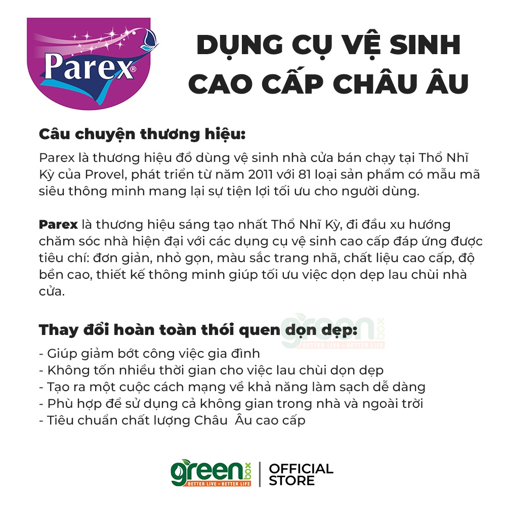 Cây lau nhà cao cấp Parex Effective Microfiber Flat Mop