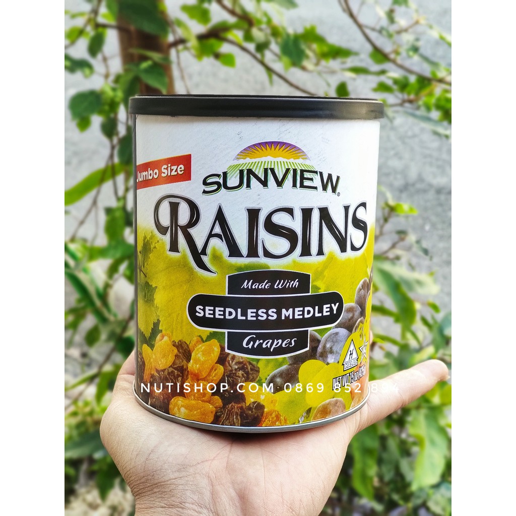 [ SỈ ] Nguyên thùng 12 hộp nho Mỹ Sunview Raisin giá sỉ tốt nhât, đầy đủ giấy tờ