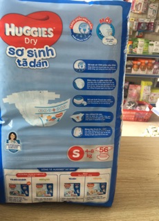 Tã dán Hugger sai S56miếng (4-8kg)