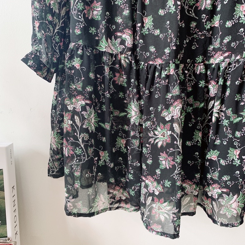 Đầm voan babydoll hoa Cache Cache