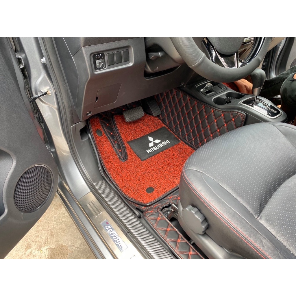 Thảm lót sàn ô tô 5d, 6d Nano 2 chỉ Mitsubishi Attrage 2015 - 2021 kháng khuẩn, khử mùi, phủ kín sàn xe