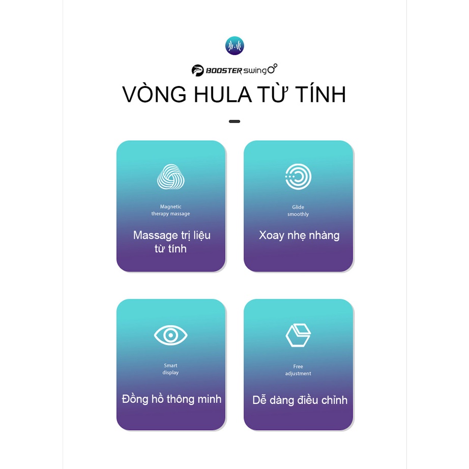 Vòng xoay thể dục Booster SwingO giúp eo thon bằng từ tính Có Thể Điều Chỉnh Thông Minh kích thước phù hợp