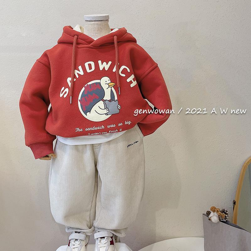 Áo Hoodie Dáng Rộng Màu Đỏ Thời Trang Năm Mới Cho Bé