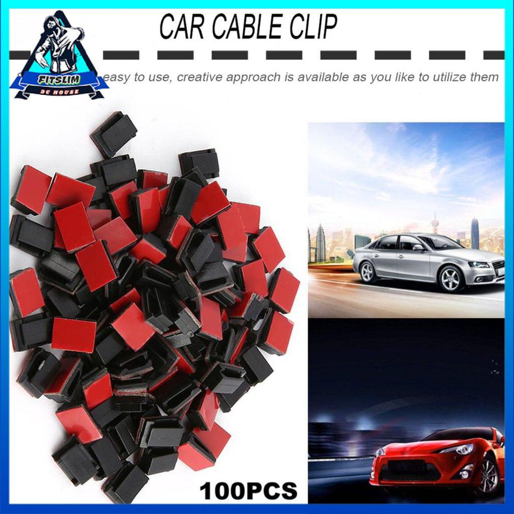 Set 100 Kẹp Giữ Dây Cáp Gắn Xe Hơi Tiện Dụng Giá Đỡ