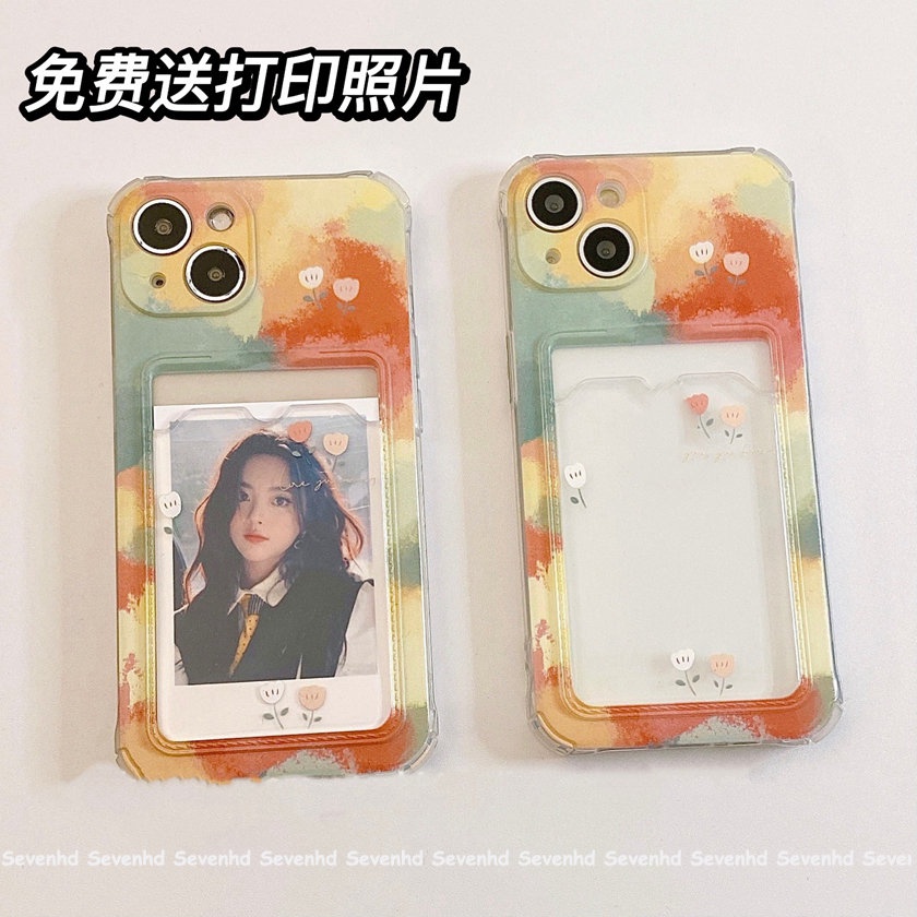 Ốp Điện Thoại Mềm Trong Suốt Có Ngăn Đựng Thẻ Cho iPhone 14 13 12 11 Pro Max X XR Xs Max 8 7 6 6s Plus SE 2020