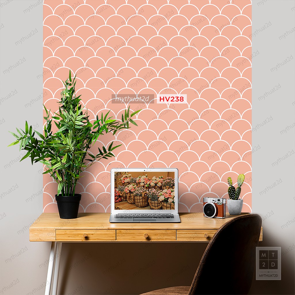 Cuộn 2 mét dài Decal gạch bông màu Vintage hoa văn vảy cá dán bếp dán tường, nhà tắm_kt 200x60cm | BigBuy360 - bigbuy360.vn