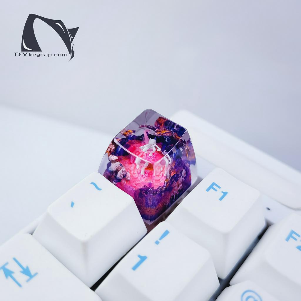 Nút bàn phím Pokemon, nút bàn phím Mewtwo , Bàn phím nhân vật hoạt hình -  Mewtwo keycap, POKÉMON Artisan Keycap