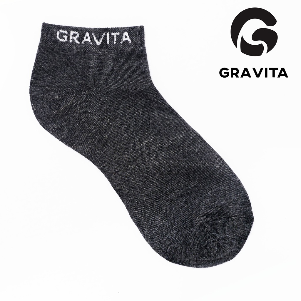 Vớ nam cổ ngắn Gravita, tất nam chất liệu cotton khử mùi hôi chân, kháng khuẩn nhiều màu