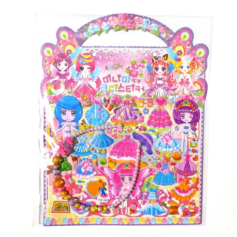 1 bộ sticker hoạt hình công chúa tiên cá cho bé gái