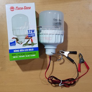 Bóng Đèn LED Rạng Đông Kẹp Bình Ắc Quy 12V - 24V DC 7W
