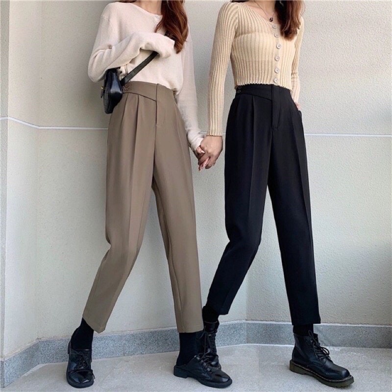quần  công sở nữ vạt lệch khuy(giá siêu  đẹp )