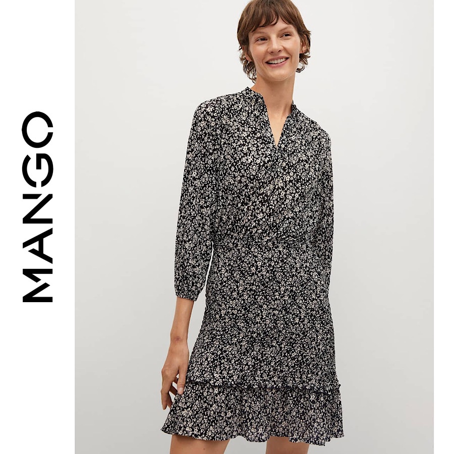 Váy Công Sở In Hoa Ôm Body Mango