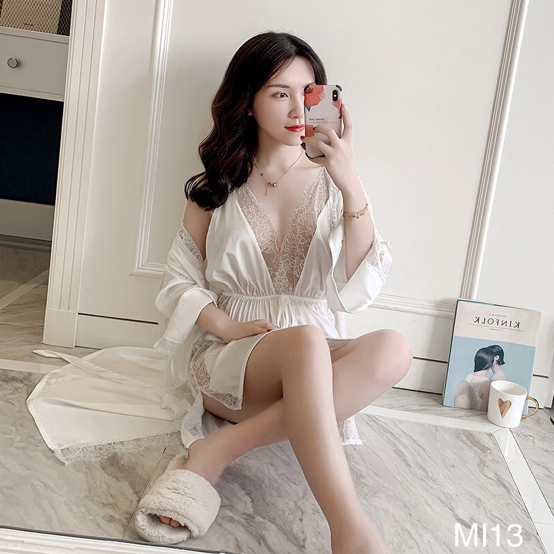 Váy Ngủ Lụa Áo Choàng Ngủ Nữ Đẹp Sang Chảnh MIA BRA M13 | BigBuy360 - bigbuy360.vn