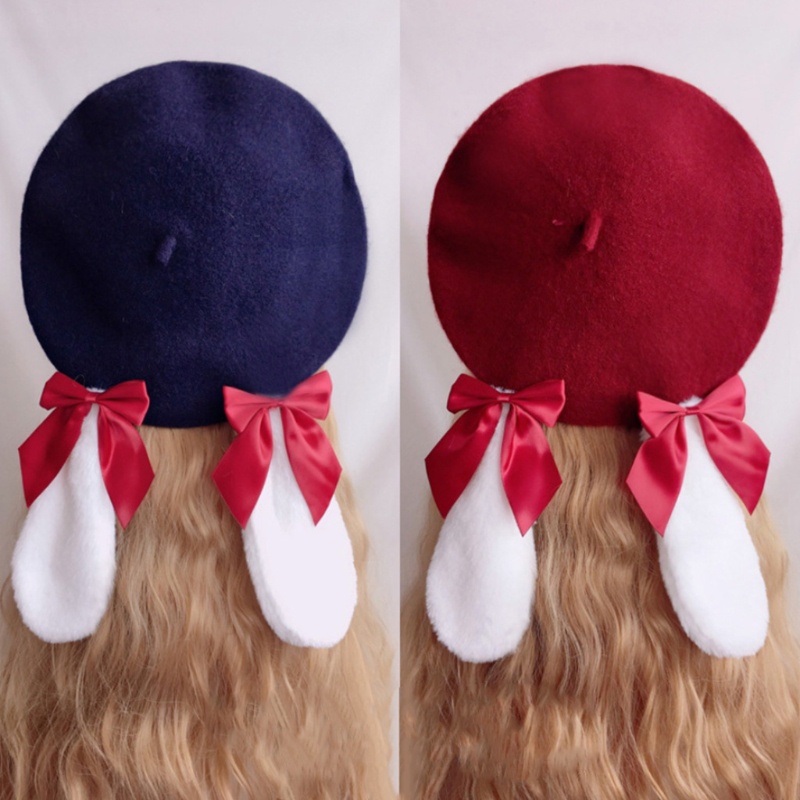 Mũ Beret Len Màu Sắc Nhã Nhặn Dành Cho Nữ