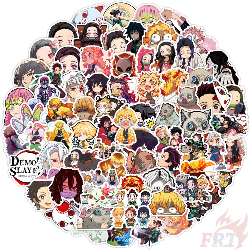 56 Cái / Bộ ☆ Hình Dán Demon Slayer ☆ Sticker Dán Tường Chống Thấm Nước Thời Trang