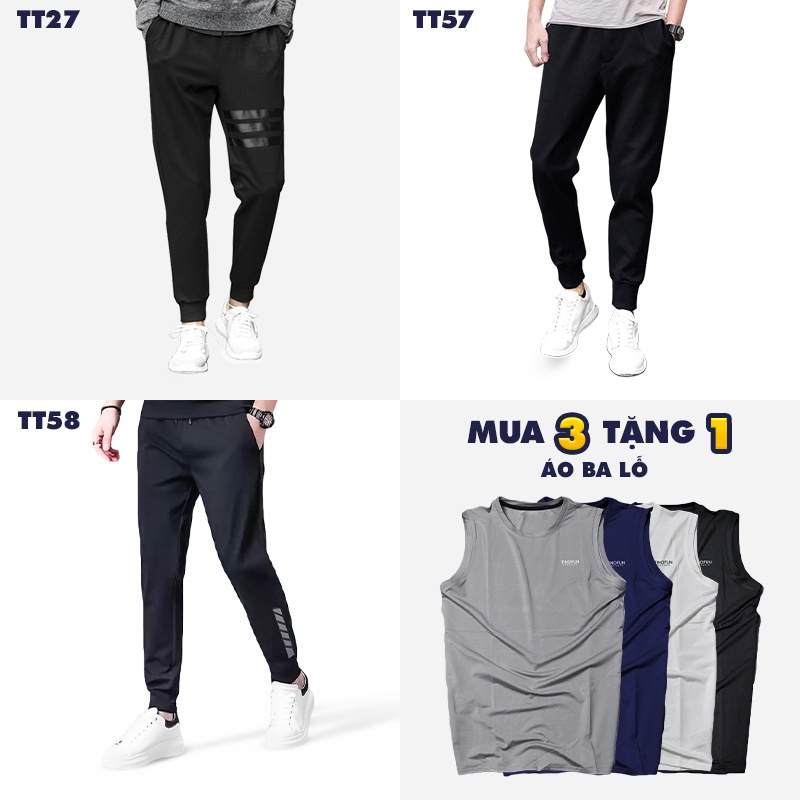 Quần Jogger Nam TINOFUN Quần thể thao nam dài chất vải co dãn bó ống thời trang cao cấp phong cách hàn quốc