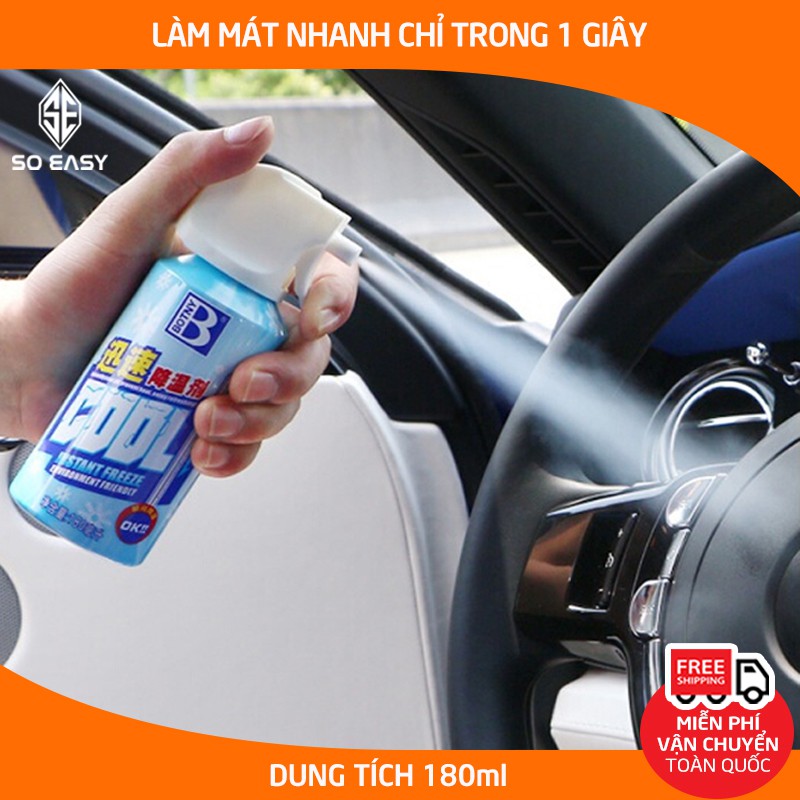 Bình xịt làm lạnh cực nhanh BOTNY COOL instant freeze 180ml,chai xịt làm mát nội thất xe hơi,loại bỏ mùi _B-1898