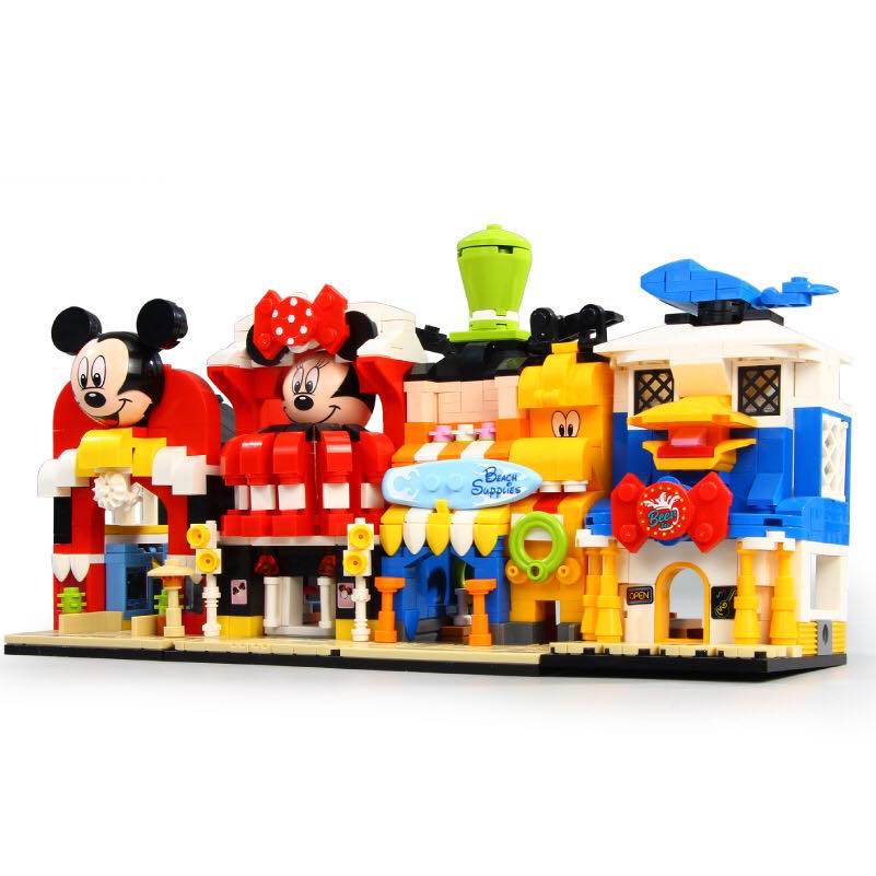 [ TÍN ĐỒ DESNEYLAND]  Đồ Chơi Lắp Ghép Thông Minh Lego DisneyLand 4 Trong 1 Nhà Mickey Minnie Donald