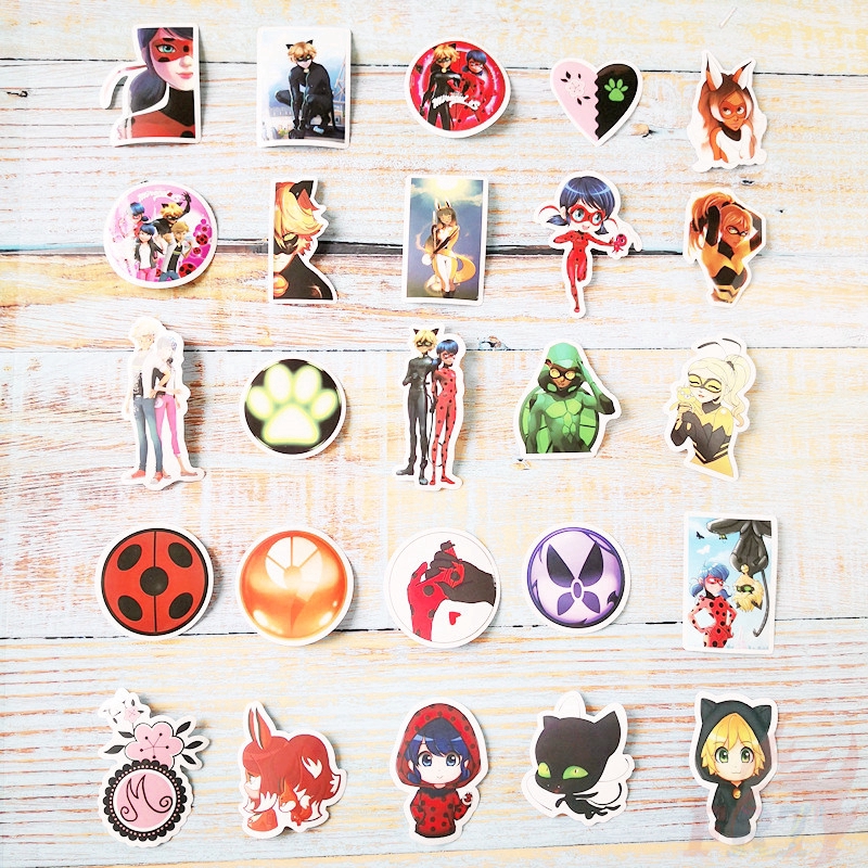 ❉ Miraculous Ladybug  - Series 02 Giấy và decal dán tường ❉ 50Pcs/Set Cartoon Mixed Laptop Skateboard Doodle Stickers