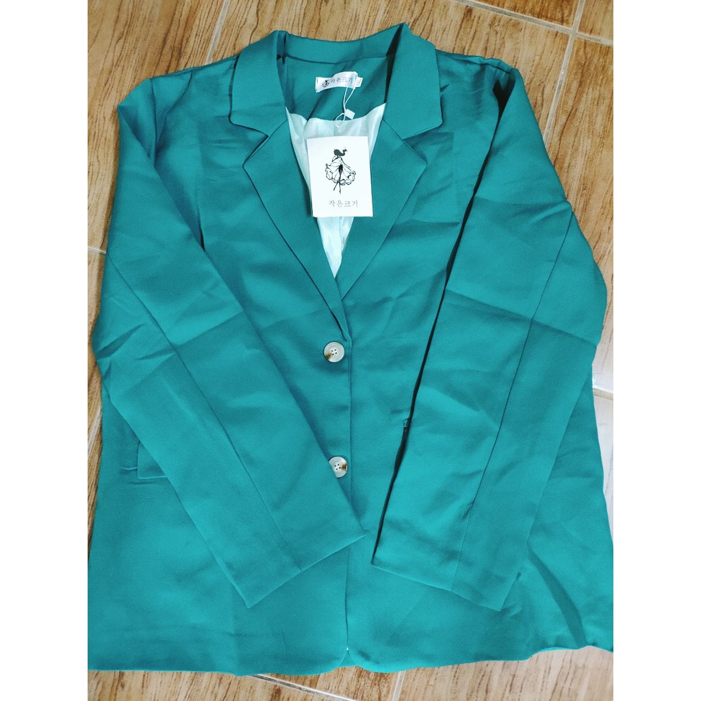 ( Hàng Đẹp) Ảnh thật 5 hình cuối-Set áo blazer kèm váy 2 dây xanh siêu xinh | BigBuy360 - bigbuy360.vn