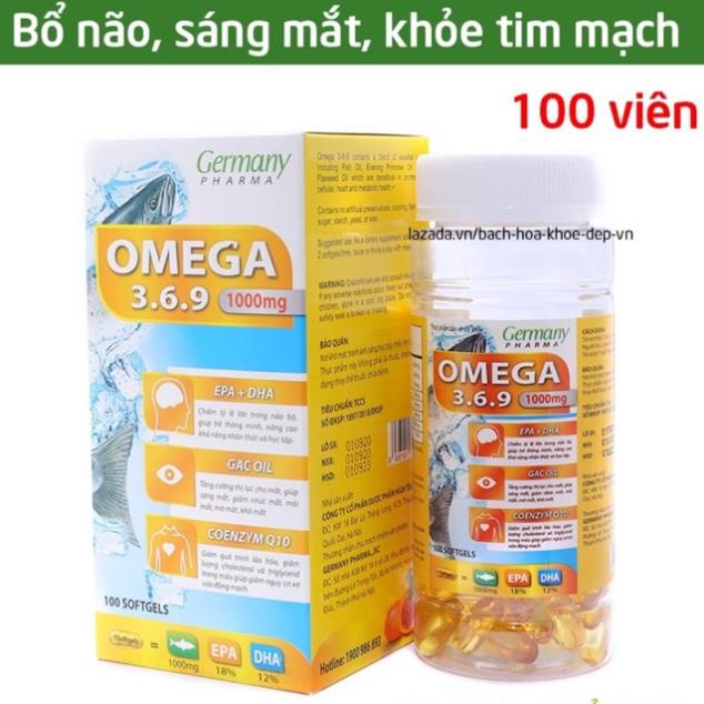 Viên uống Omega 369 1000mg tốt cho da, tim mạch, trí não, giảm quá trình lão hóa, tăng cường thị lực