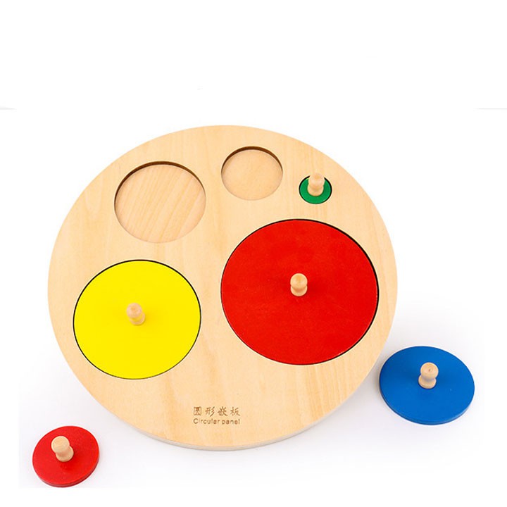 Giáo cụ Montessori bộ hình học đầy đủ đồ dùng dạy học 0-3 tuổi