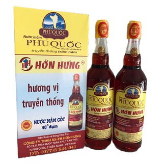 Nước mắm cá cơm Hớn Hưng - Nước mắm Phú Quốc 500ml - 40 độ đạm