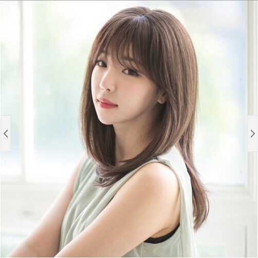 Tóc giả nguyên đầu lửng 40cm, tóc giả cả đầu sợi tơ Hàn - TG34