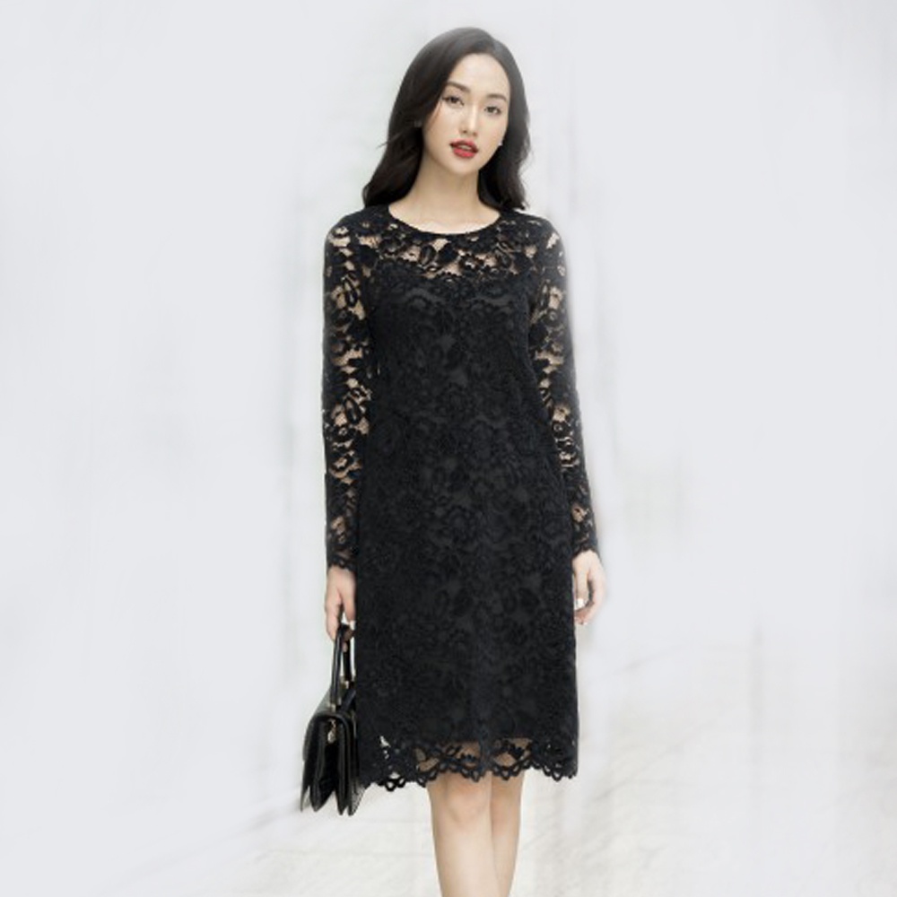 Đầm ren dáng suông SIXDO