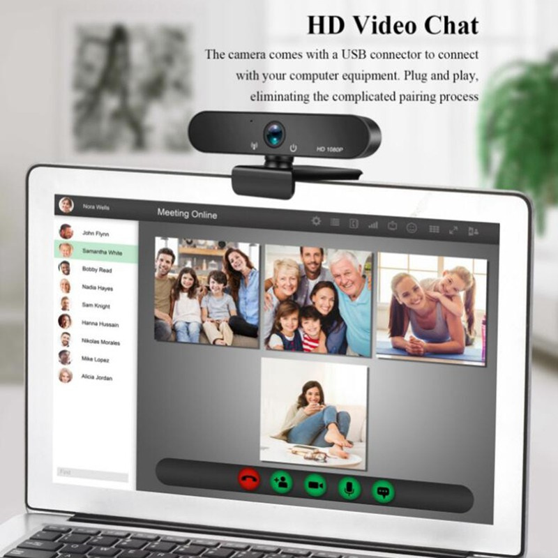 1080P HD Webcam Live Streaming USB Web Camera with Digital Microphone Video for PC Computer Laptop