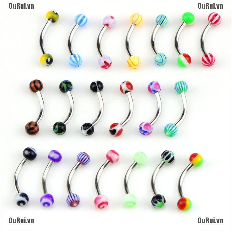 Khuyên Xỏ Lông Mày Bằng Thép Không Gỉ Cá Tính