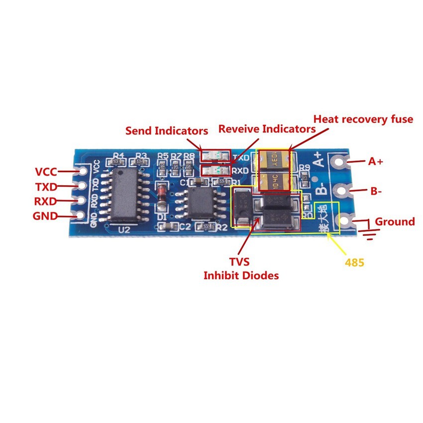 Mạch RS485 RS458-TTL01, Mạch TTL 485, Mạch 485 TTL, Mạch Chuyển Đổi 485