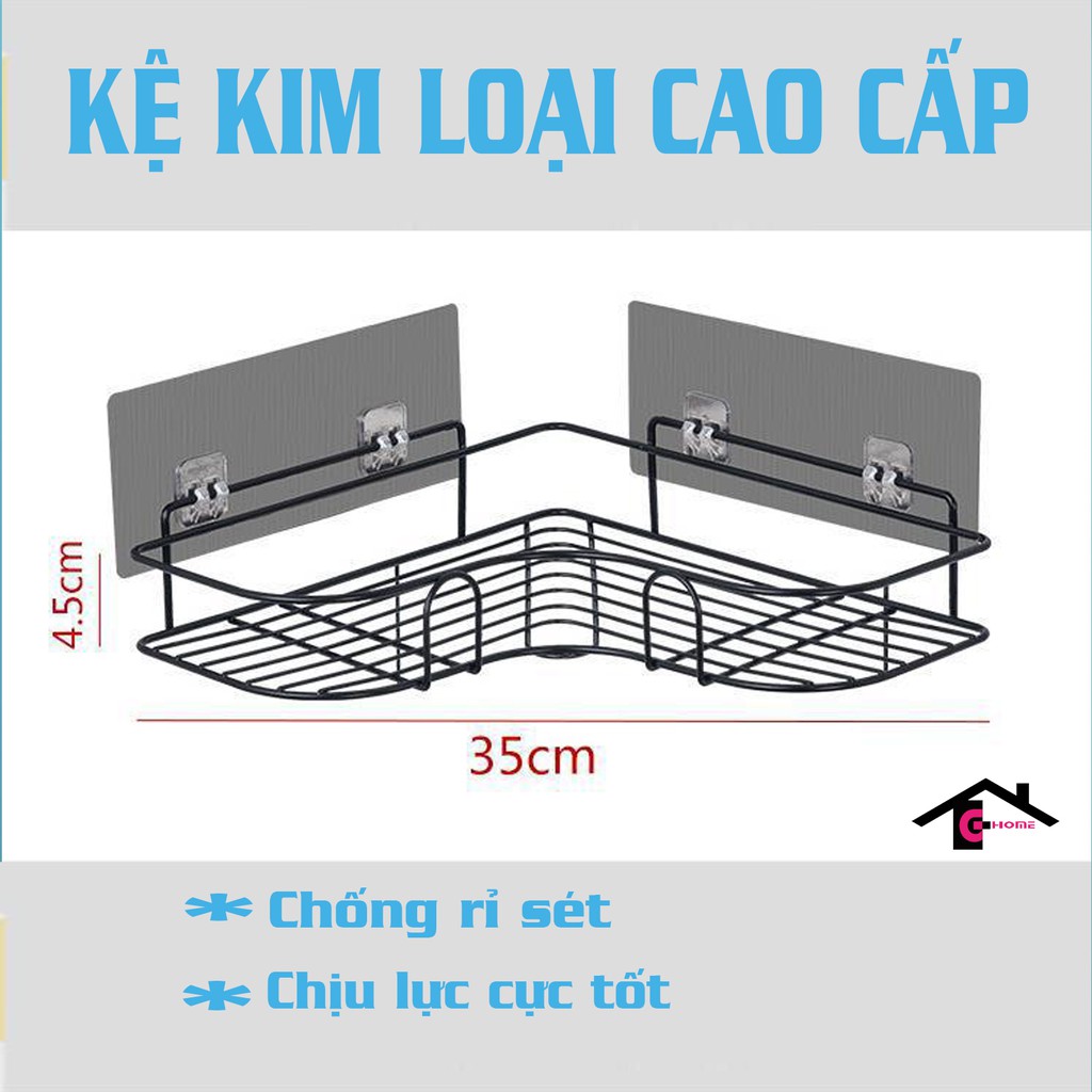 kệ góc kim loại để đồ dùng phòng tắm cao cấp size khủng MÃ TGS04