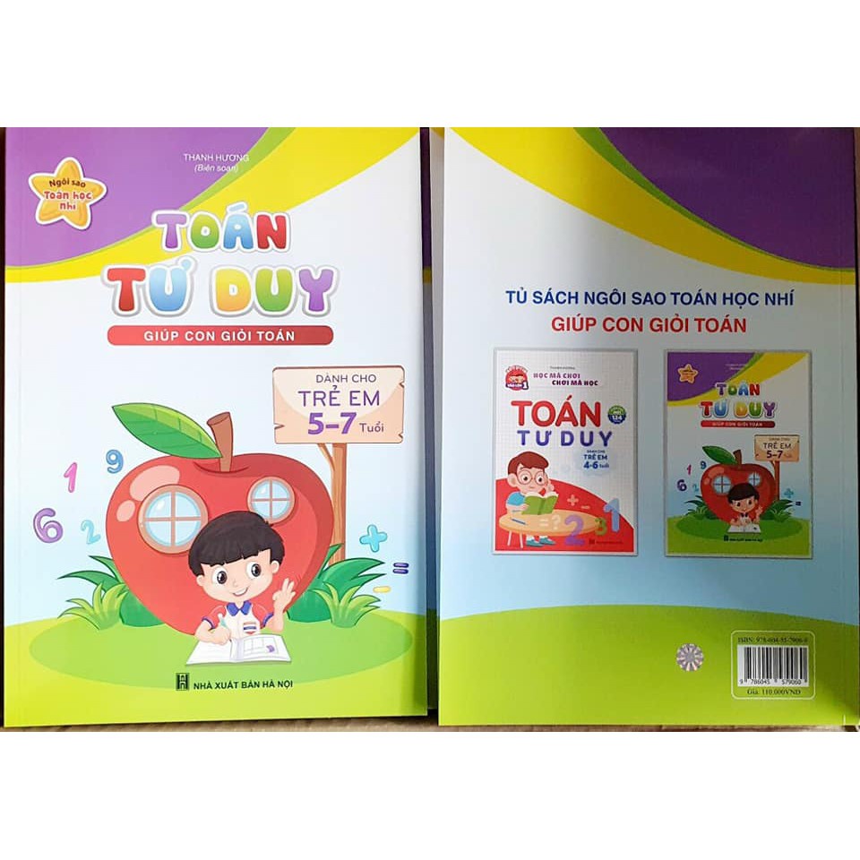 Sách Toán Tư Duy Dành cho trẻ em từ 5 7 tuổi (1 cuốn)