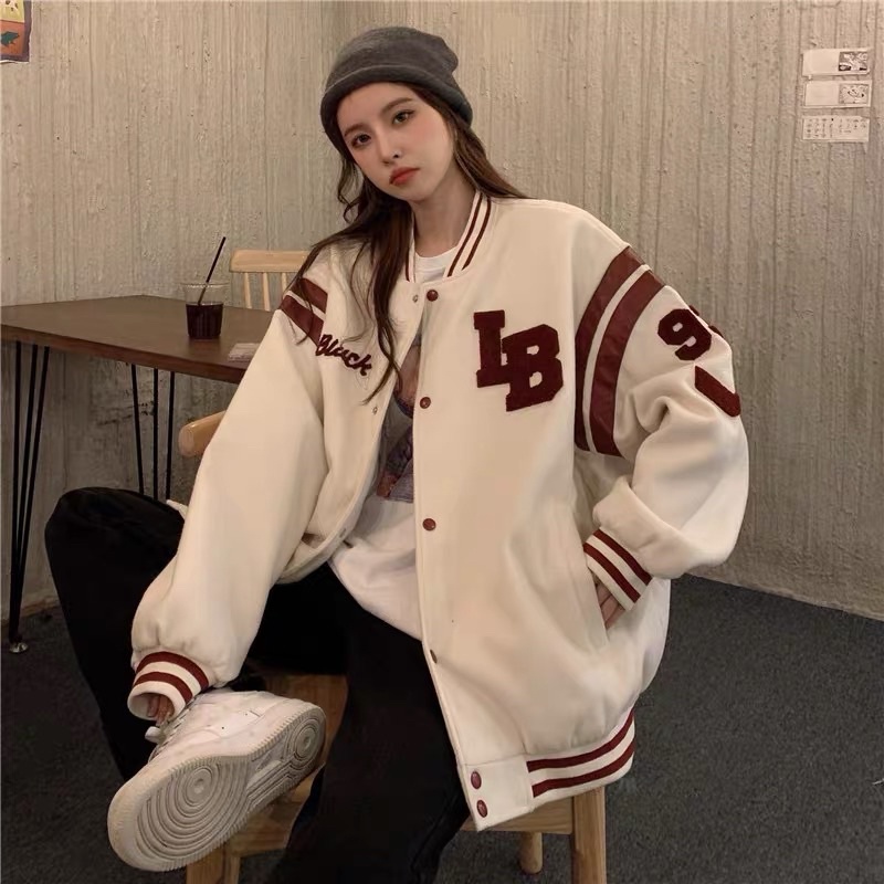 Áo khoác bomber form rộng LB, áo khoác unisex chống UV