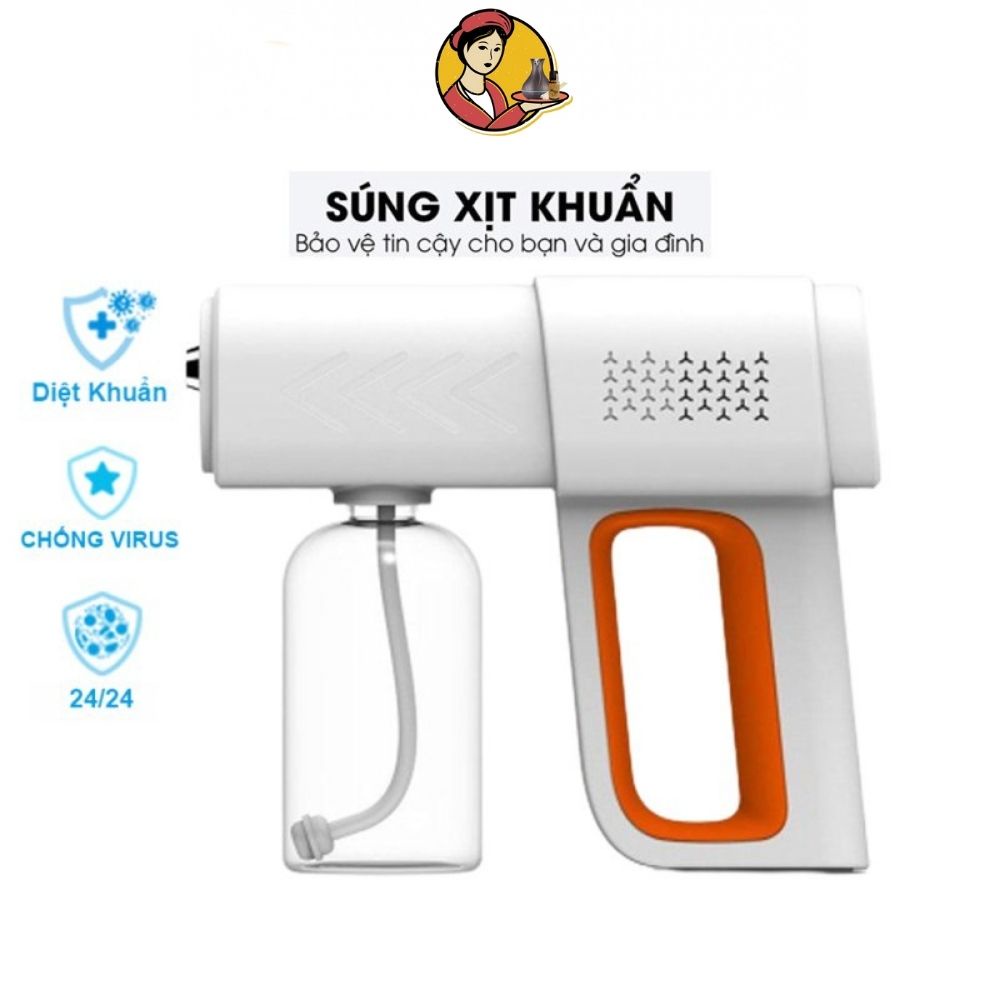Máy Xịt Khử Khuẩn Nano Cồn Cao Cấp Cầm Tay Mẫu Mới K6X Có Đèn Hồng Ngoại Diệt Khuẩn Súng Phun Xịt Khử Khuẩn Nano K6X