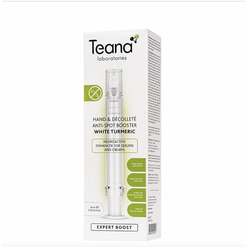 Booster Teana white tumeric cấp ẩm, trắng da, mờ thâm nám hỗ trợ làm đều màu da hiệu quả 20ml