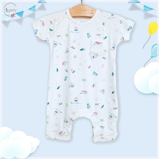Bodysuit Cộc Cài Lệch họa tiết đáng yêu Luxry Dành Cho Bé Sơ Sinh đến 12 tháng