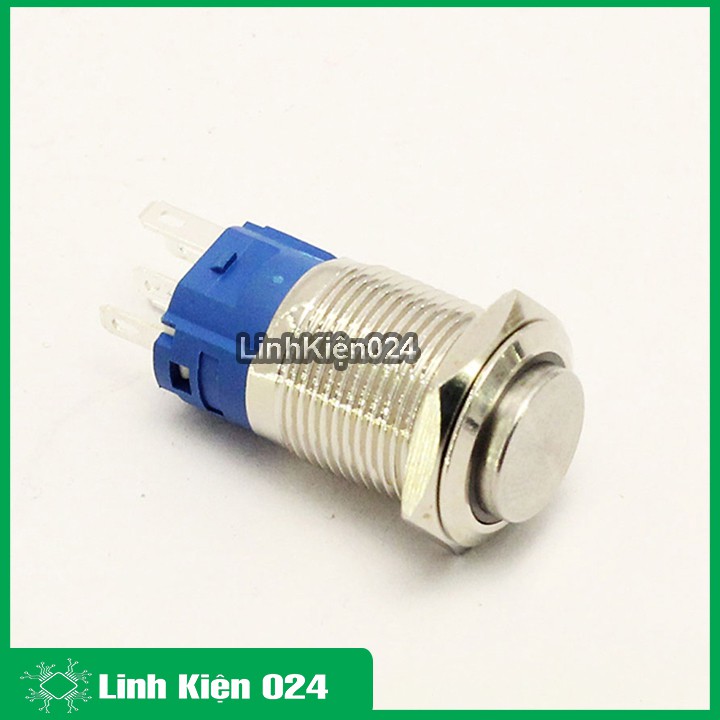 Nút Nhấn Đề Sắt Chống Nước Có Đèn Báo 12VDC-16mm Nhấn Nhả