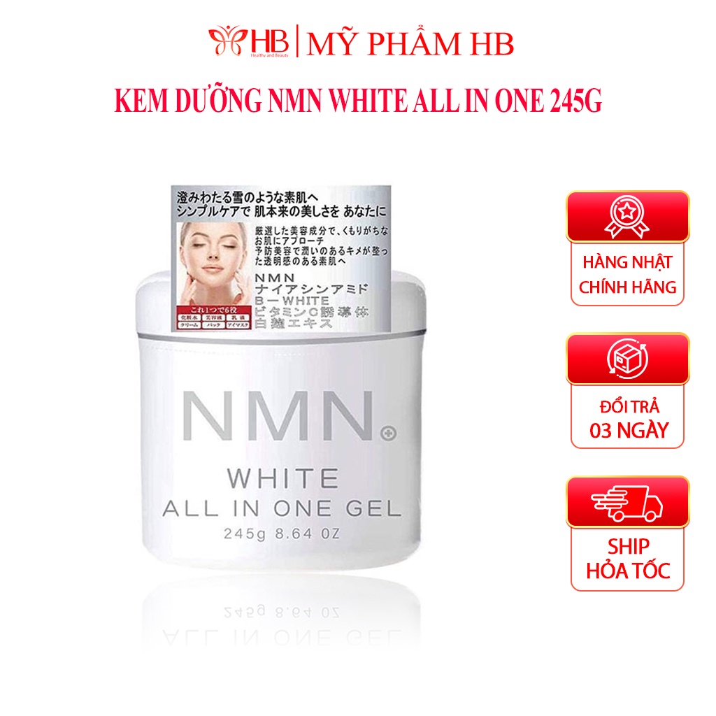 Kem dưỡng trắng da chống lão hóa NMN, gel dưỡng NMN white all in one, dưỡng da nâng cơ giảm nếp nhăn