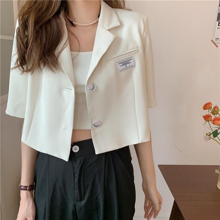 Áo Khoác Blazer Mỏng Tay Ngắn Mới Dành Cho Nữ