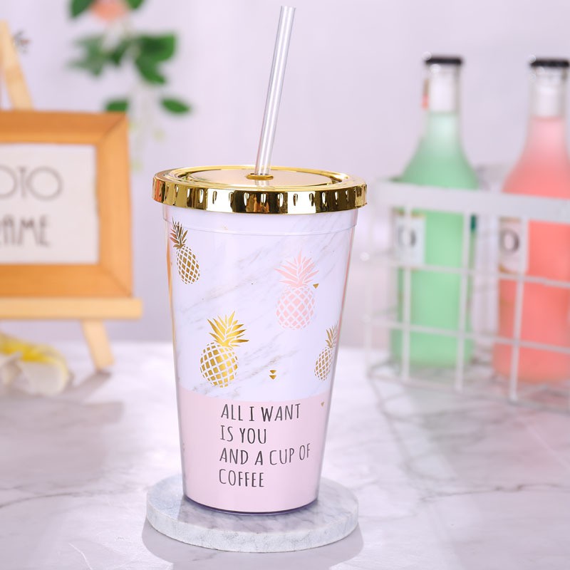Cốc Nhựa Uống Nước , Trà Sữa .... Pineapple Xinh Xắn