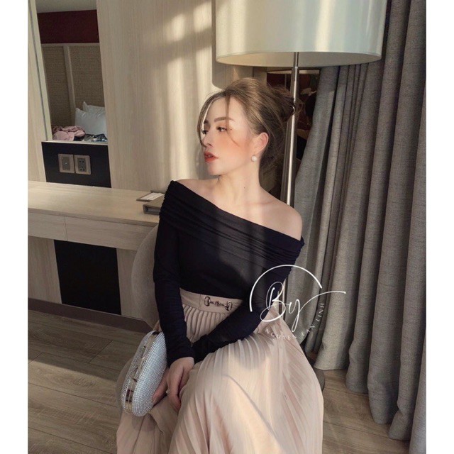 Áo trễ vai siêu xinh/ chất len tăm L1