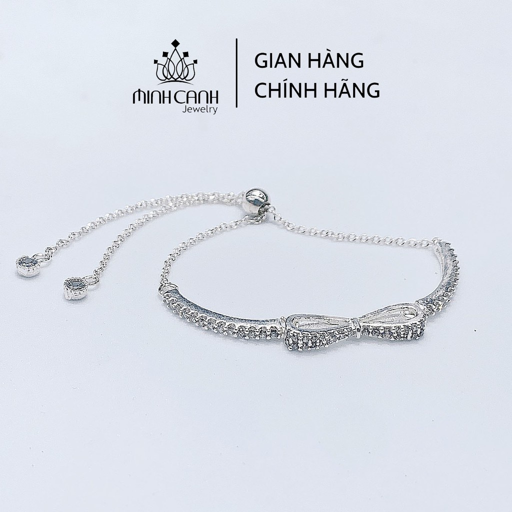 Lắc Tay Bạc Nữ Nơ Đính Đá - Minh Canh Jewelry