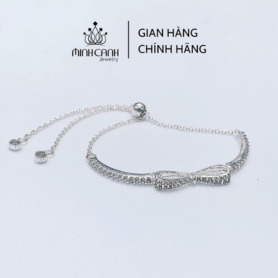 Lắc Tay Bạc Nữ Nơ Đính Đá - Minh Canh Jewelry